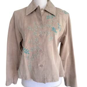 Coldwater Creek - Fields of Flowers Suede Jacket, Size Med